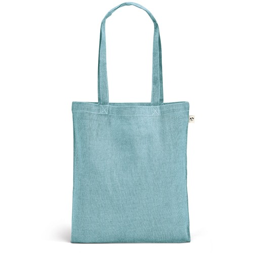 azul claro RYNEK. Bolsa con algodón reciclado (70%), poliéster (30% rPET) (140 g/m²)