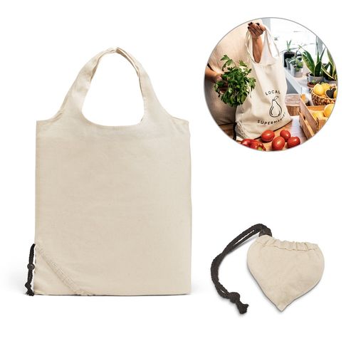 ORLEANS. BOLSO PLEGABLE 100% ALGODÓN (100 G/M²)