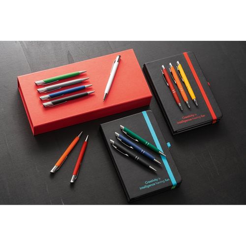 orange ROTH. Cuaderno A5 de PU con hojas rayadas