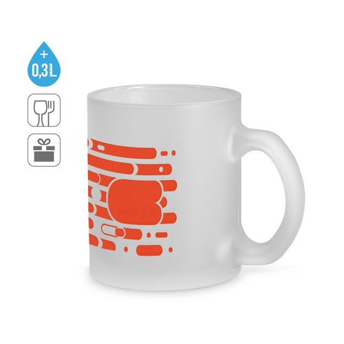 KENNY II. TAZA DE VIDRIO 340 ML
