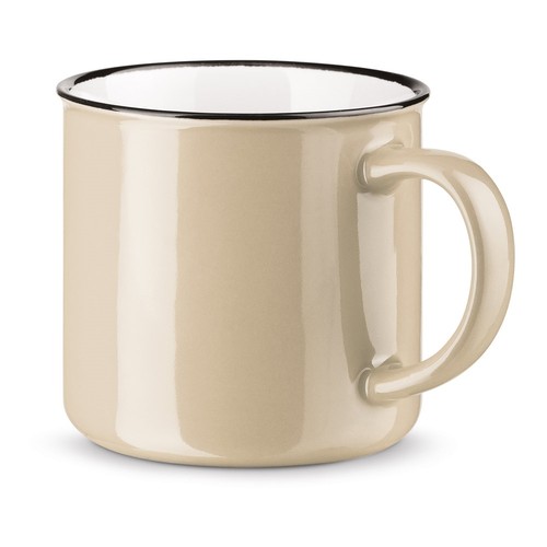 beis VERNON. Taza de cerámica de 340 ml