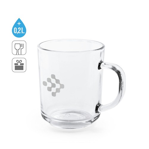 SOFFY. TAZA DE VIDRIO DE 230 ML