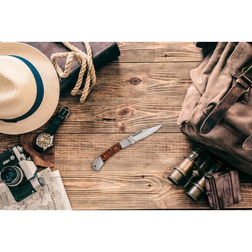 FALCON II. Canif en acier inoxydable et bois - 5