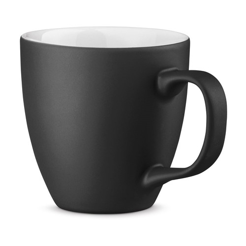 black PANTHONY MAT. Taza de porcelana de 450 mL