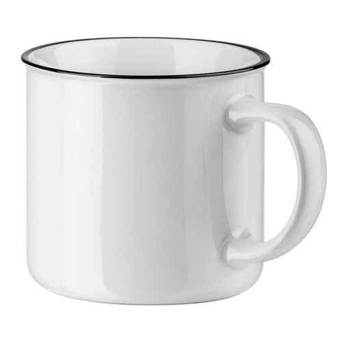 white VERNON WHITE. Taza de cerámica de 340 ml