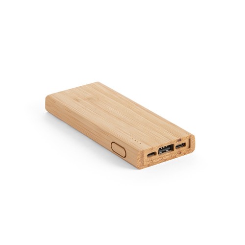natural KOHN. Power bank 5'000 mAh, fabricado en bambú