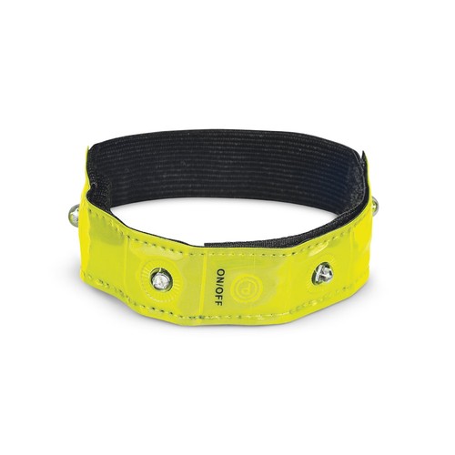 yellow VISIBLE. Brazalete reflectante con 4 LED rojos