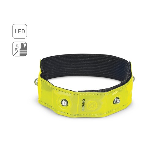 VISIBLE. BRAZALETE REFLECTANTE CON 4 LED ROJOS