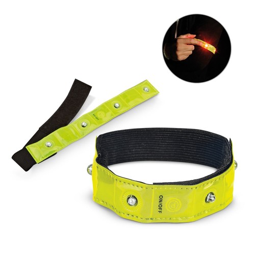 VISIBLE. Brazalete reflectante con 4 LED rojos, Merchandising, artículos personalizados para tu promoción de marca