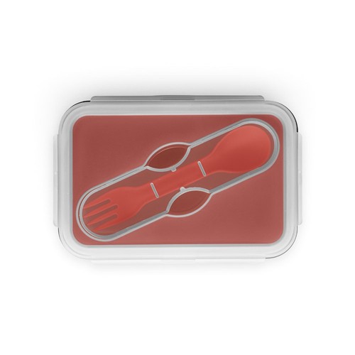 red SAFFRON. Fiambrer. Fiambrera hermética retráctil de silicona y PP 640 mL