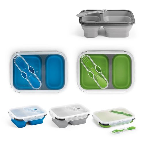 DILL. Lunch Box. Boîte hermétique rétractable en silicone et PP (480 et 760 mL) - 1