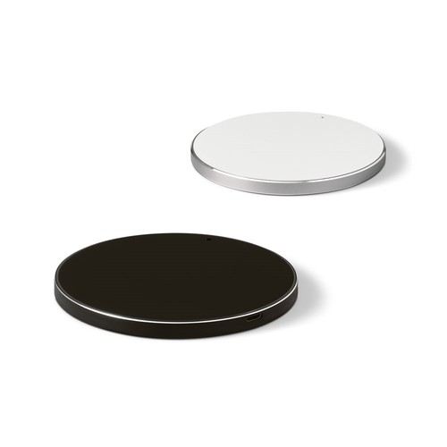 JOULE. CARGADOR INALÁMBRICO RÁPIDO DE 10W, FABRICADO EN ABS RECICLADO (100 % RABS) Y ALUMINIO RECICLADO (100 % RAL)