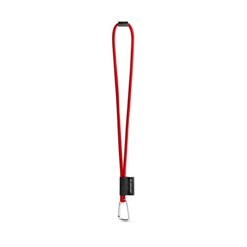 red 75089. SET Lanyard TUBE Long (Ø 7 mm) con mosquetón en forma de D de 55 mm y cierre de seguridad de Ø 7 mm