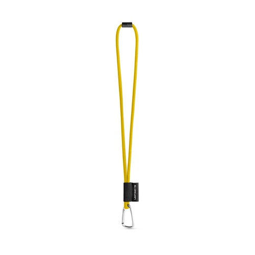 yellow 75089. SET Lanyard TUBE Long (Ø 7 mm) con mosquetón en forma de D de 55 mm y cierre de seguridad de Ø 7 mm