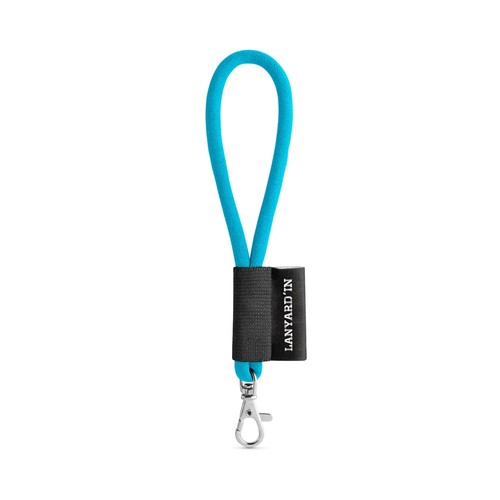 azul claro 75090. SET Lanyard TUBE Short (Ø 7 mm) con mosquetón de 9 mm