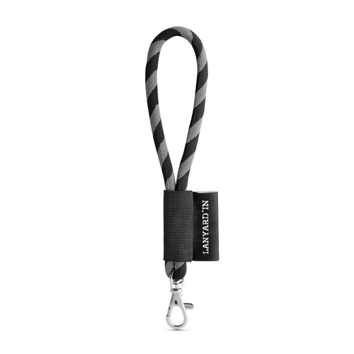 negro/gris 75090. SET Lanyard TUBE Short (Ø 7 mm) con mosquetón de 9 mm