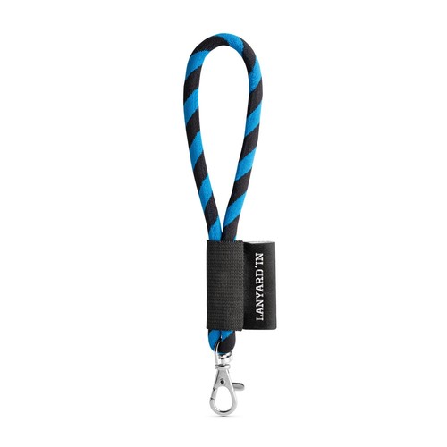 negro/azulón 75090. SET Lanyard TUBE Short (Ø 7 mm) con mosquetón de 9 mm