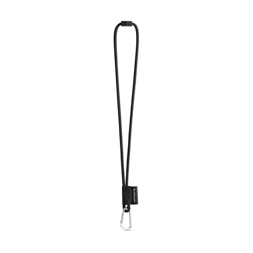 black 75091. SET Lanyard NAUTIC Long (Ø 7 mm) con Mosquetón en D de 55 mm y Cierre de Seguridad de Ø 7 mm