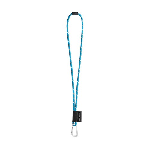 azul claro 75091. SET Lanyard NAUTIC Long (Ø 7 mm) con Mosquetón en D de 55 mm y Cierre de Seguridad de Ø 7 mm