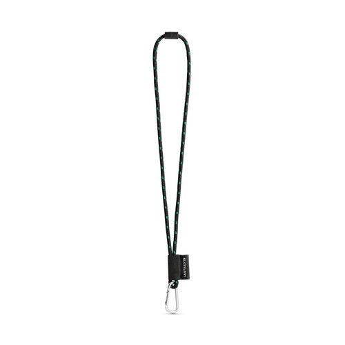 negro/verde 75091. SET Lanyard NAUTIC Long (Ø 7 mm) con Mosquetón en D de 55 mm y Cierre de Seguridad de Ø 7 mm