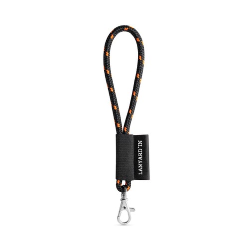 negro/naranja 75092. SET Lanyard NAUTIC Short (Ø 7 mm) con mosquetón de gatillo de 9 mm