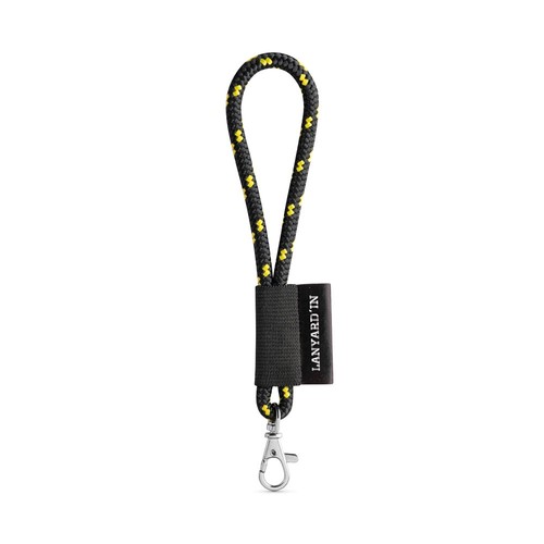 negro/amarillo 75092. SET Lanyard NAUTIC Short (Ø 7 mm) con mosquetón de gatillo de 9 mm