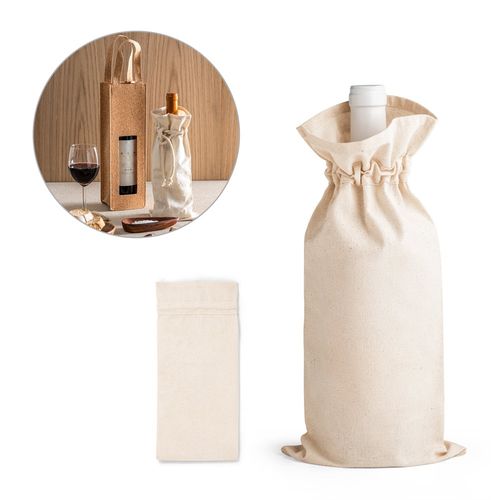 JEROME. BOLSA PARA BOTELLA 100% ALGODÓN (180 G/M²)
