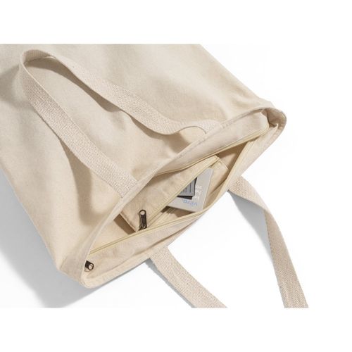 luz natural HACKNEY. Bolsa de algodón 100% con cremallera (280 g/m²)