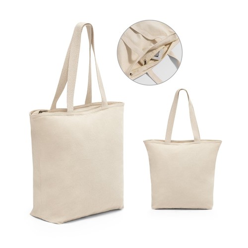 HACKNEY. Sac 100% coton avec fermeture éclair (280 g/m²)