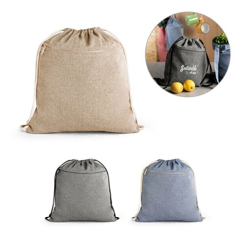CHANCERY. Sac à cordelettes en coton recyclé (70%), polyester (30% rPET) (140 g/m²) - 1