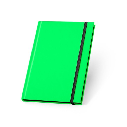verde claro WATTERS. Cuaderno A5 en PU fluorescente con páginas rayadas