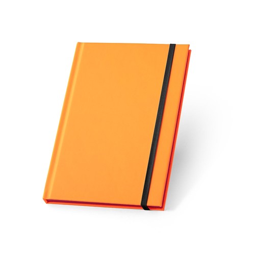 orange WATTERS. Cuaderno A5 en PU fluorescente con páginas rayadas