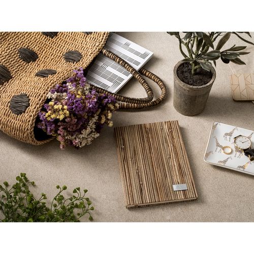 NERUDA. Libreta A5 con tapa dura en fibra de paja natural