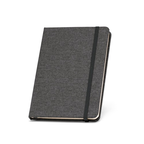 black BOYD. Bloc de notas A5 hecha en poliéster reciclado (100% rPET) con hojas rayadas