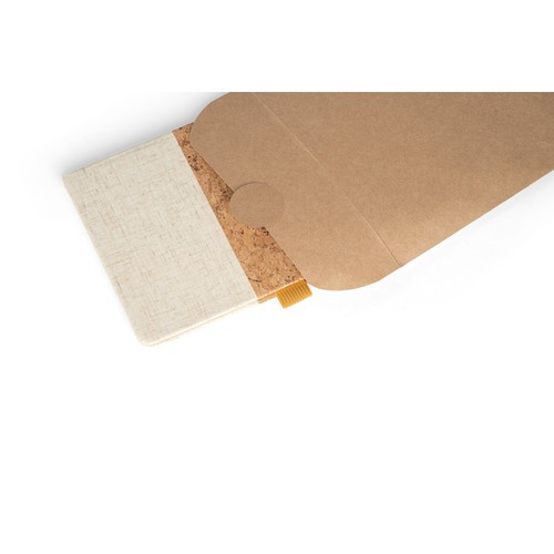 luz natural KLEE. Cuaderno A5 de corcho y lino con hojas rayadas