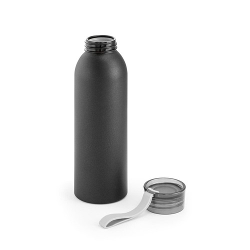 black RIO. Botella de aluminio reciclado (100% rAL) con tapón de PP 660 mL