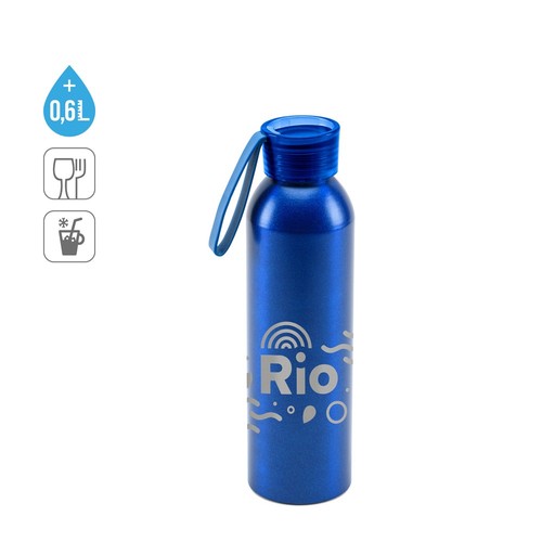 RIO. BOTELLA DE ALUMINIO RECICLADO (100% RAL) CON TAPÓN DE PP 660 ML