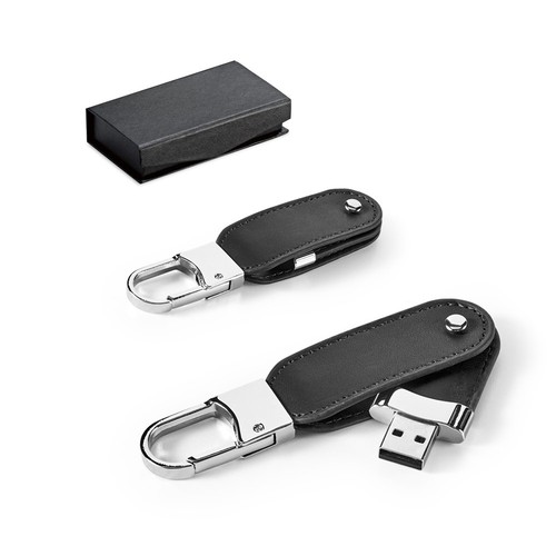 BRAGG 8GB. Clé USB 8GB en PU avec clip mousqueton, RIONDET SERIPUB, EYBENS