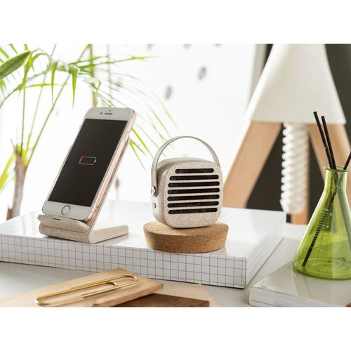 ENGLERT. Support pour smartphone avec chargeur sans fil rapide 10W en ABS recyclé (70 % rABS) et fibre de paille de blé - 6