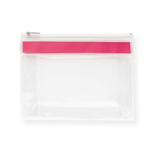 pink CHASTAIN. Neceser transparente en EVA con cremallera