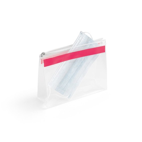 pink CHASTAIN. Neceser transparente en EVA con cremallera
