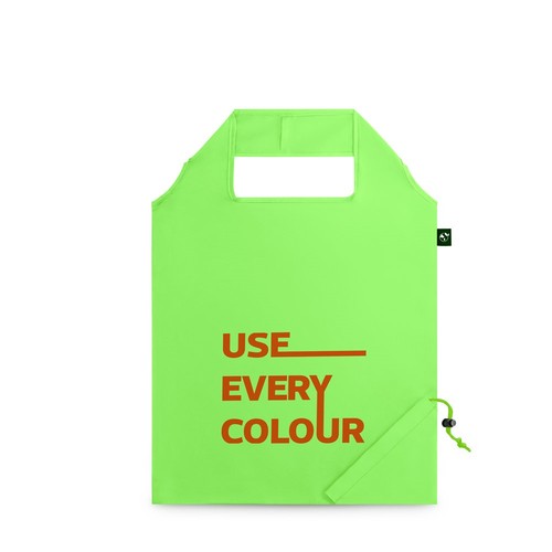 BEIRA. BOLSA PLEGABLE EN 190T POLIÉSTER RECICLADO (100% RPET)