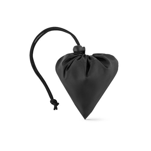 black BEIRA. Bolsa plegable en 190T poliéster reciclado (100% rPET)