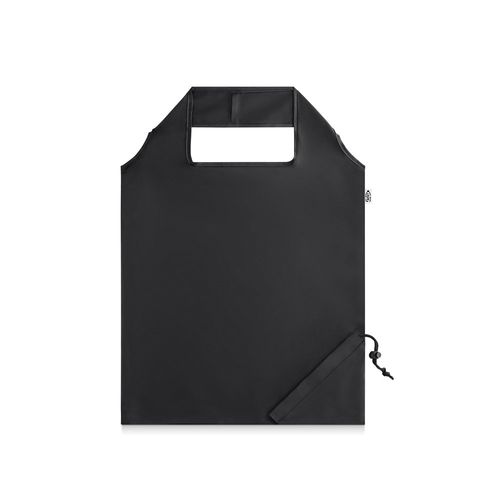 black BEIRA. Bolsa plegable en 190T poliéster reciclado (100% rPET)
