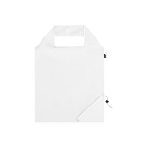 white BEIRA. Bolsa plegable en 190T poliéster reciclado (100% rPET)