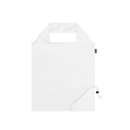 white BEIRA. Bolsa plegable en 190T poliéster reciclado (100% rPET)