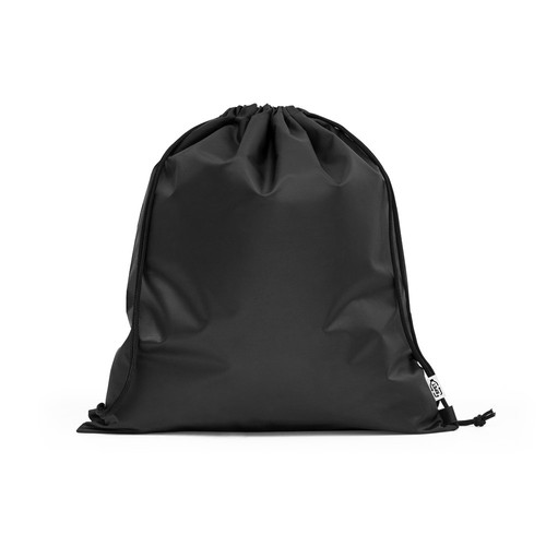 black PEMBA. Bolsa tipo mochila en 190T poliéster reciclado (100% rPET)