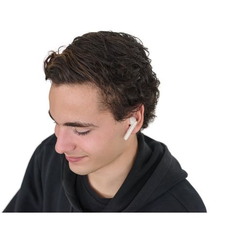 natural FOURIER. Auriculares inalámbricos con batería de 3 horas de duración en fibra de paja de trigo y PP