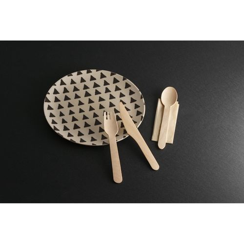 natural SUYA. Juego de cubiertos de madera