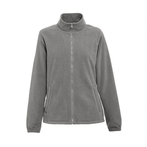 gray THC GAMA WOMEN. Chaqueta polar de mujer con cremallera